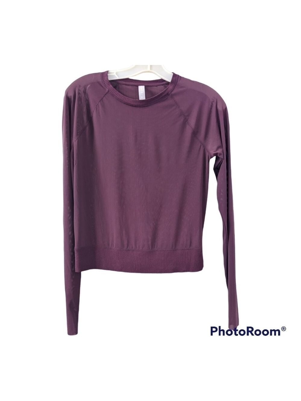 Athleta Asana Sheer Burgandy workout top Size XS Athleisure